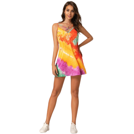Tie-dye printed camisole top