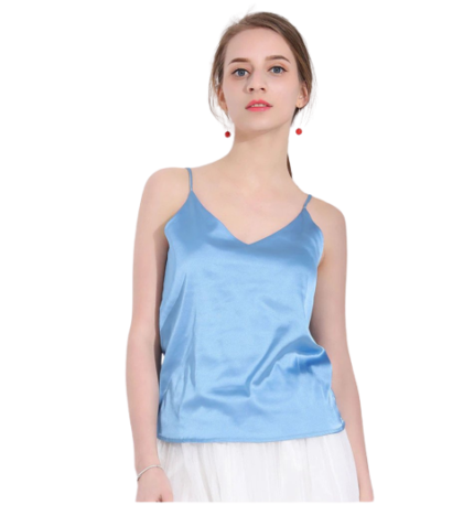 Women's short sleeveless ice silk top