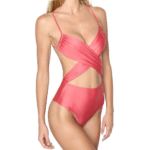 Solid Color Cross Swimsuit Halter Bikini