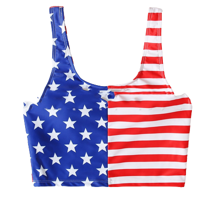 American Flag tank top swimsuit