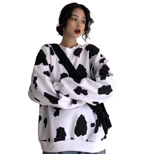 Cute Girls Cow Print Top