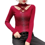 High Neck Top Knitted Bottoming Shirt