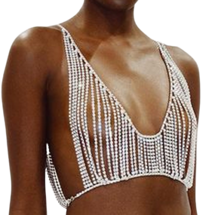 Women's Luxury Bikini Top Rhinestone Body Chain Nightclub Prom