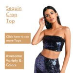 Sequin Crop Top at woman tops