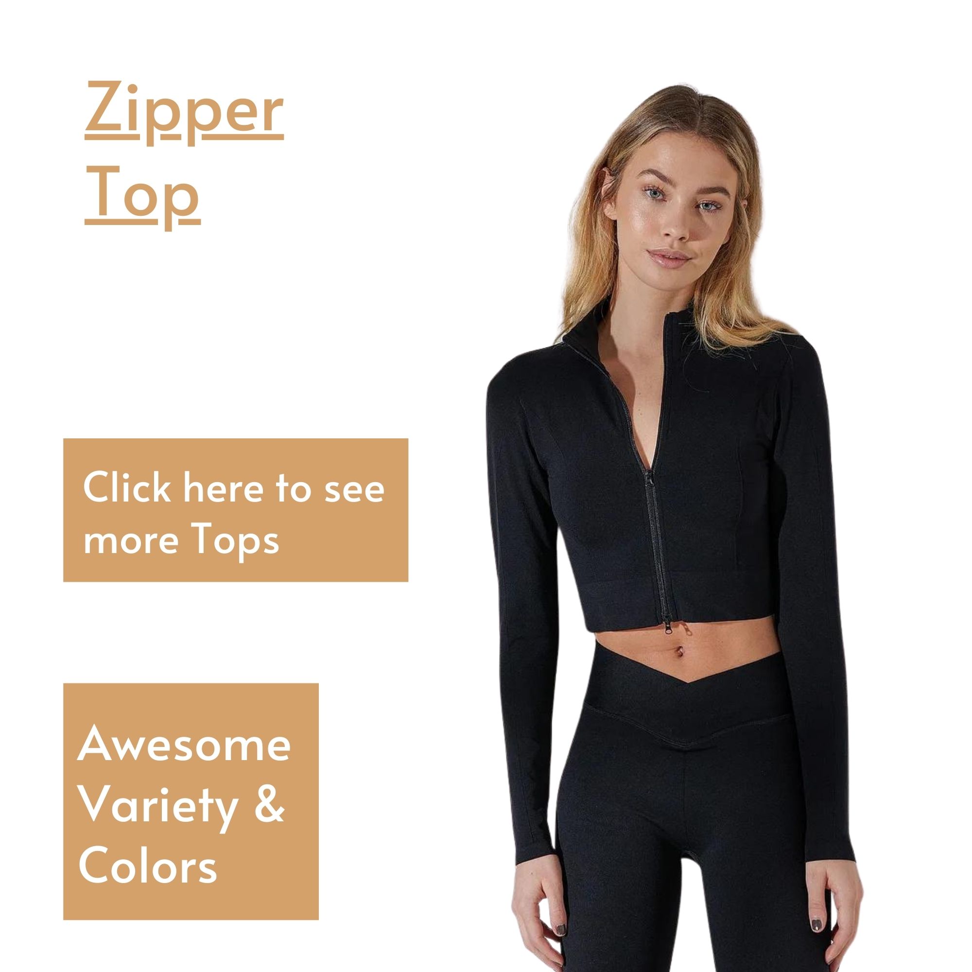 Zipper Top - Woman Tops