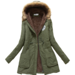 Hooded Winter Jacket Women Fashion Warm Coats Ladies Tops