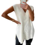 New Autumn And Winter Sweater Tank Tops Solid Color Sweater Vest