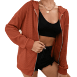 Women's Pullover Cardigan Jacket Zipper Coat Top