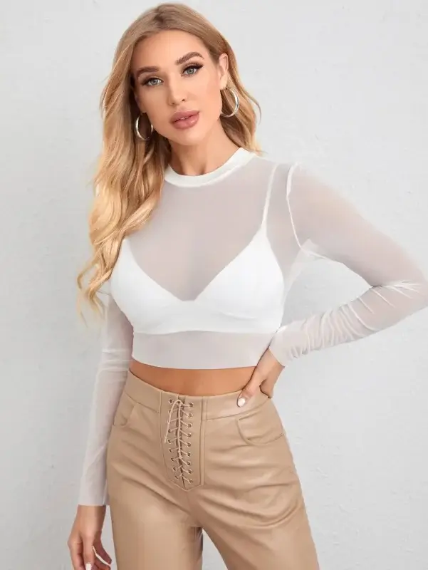 mesh crop top is a blank canvas