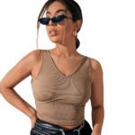 Tube Top V-Neck Camisole Cropped Crop Top