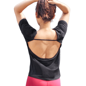 Breathable Backless Short Sleeve Yoga Top