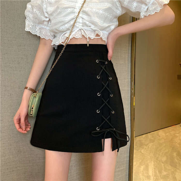 Black Skirt Female Spring And Summer High Waist 13