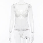 Transparent Mesh Lace Bodysuit 13
