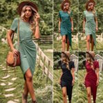 Spring And Summer High Elastic Casual Knitted Dress 41