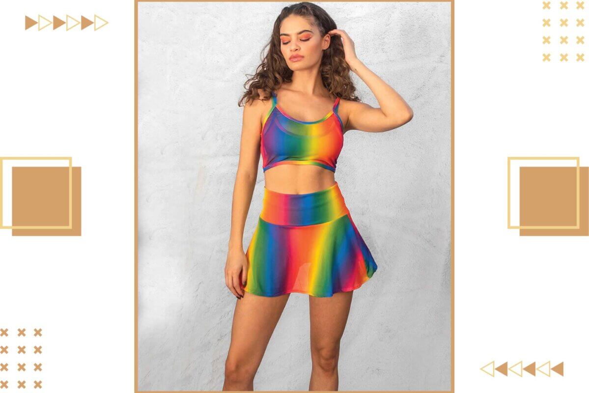 Rainbow Bliss top and short