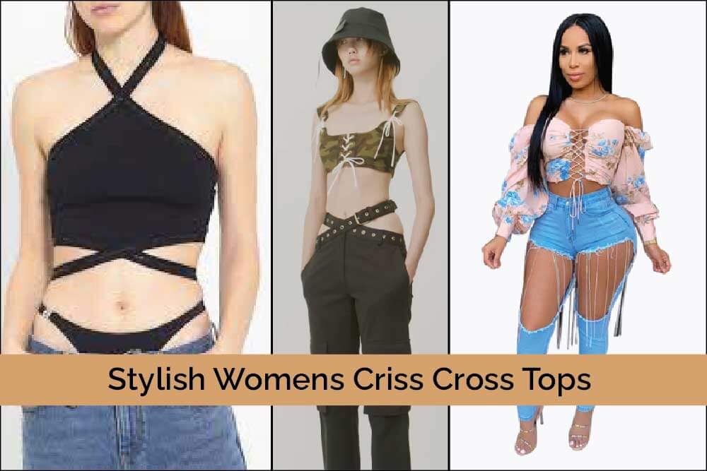 Unique style women's criss cross tops