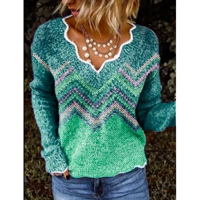 Women's Printed Long-Sleeved Fleece Crop Top Sweater 68