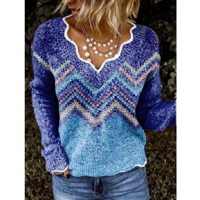 Women's Printed Long-Sleeved Fleece Crop Top Sweater 66
