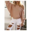 Skew Neck Knitted Crop Top Sweater 37