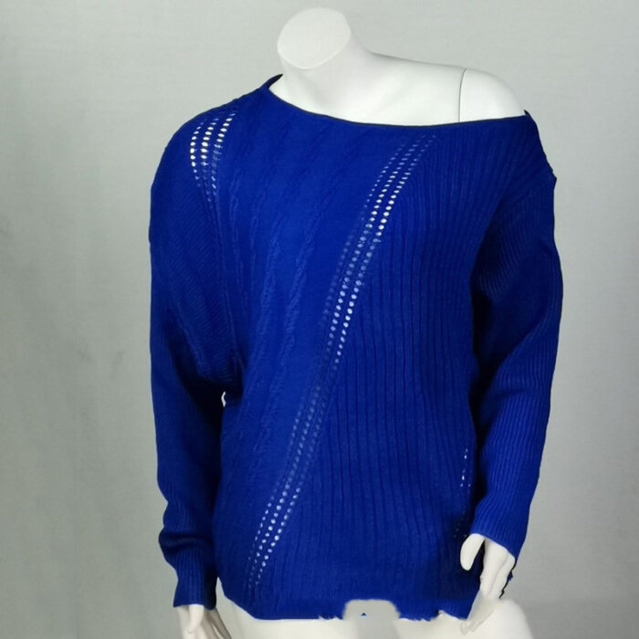 Ladies Crop Top Sweater Ladies Retro Top Lazy Knitted Cashmere Sweater 53