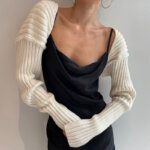 Shawl Crop Top Feminine Open-chested Sweater 9