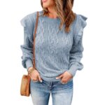 Women's Loose Long-sleeved Bottoming Crop Top Sweater 107