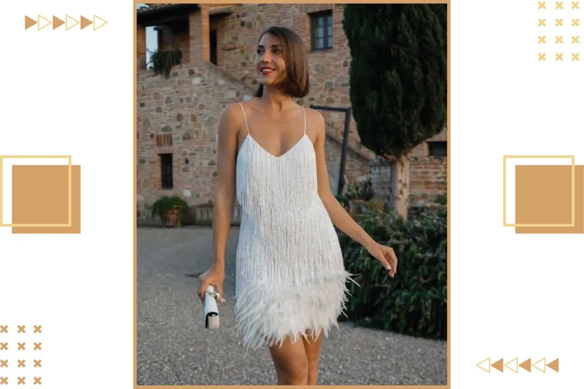 Feather Fringe Sling: Embrace Elegance and Boho-Chic with Feather Tops