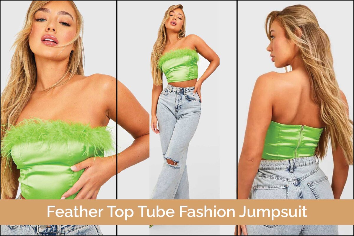 Feather Top Tube Jumpsuit