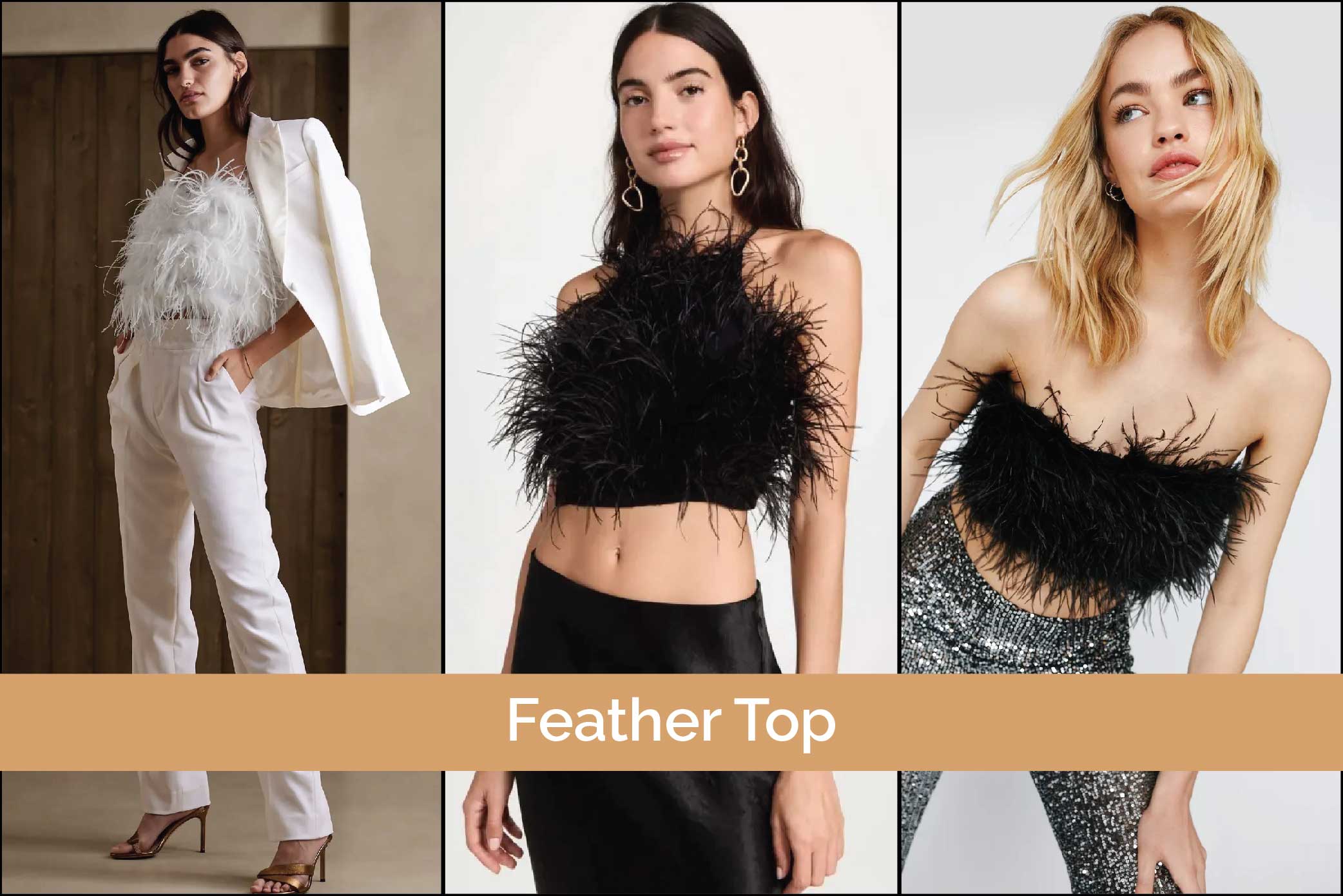 Feather Tops in Women's Fashion