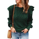 Women's Loose Long-sleeved Bottoming Crop Top Sweater 111