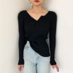 Women's Fall Slim Fit Bottoming Crop Top Sweater 13