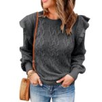 Women's Loose Long-sleeved Bottoming Crop Top Sweater 99