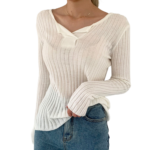 Women's Fall Slim Fit Bottoming Crop Top Sweater