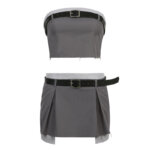 New European And American Sexy Tight Fashion Belt Skirt Tube Top 21
