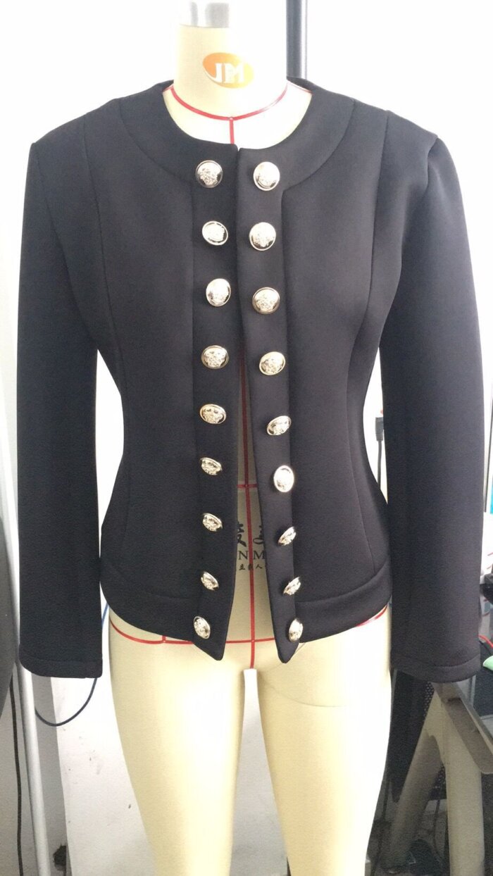 New Long-Sleeved Single-Breasted Crop Top Jacket 15