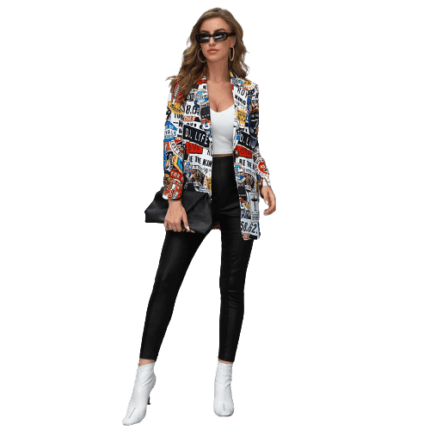 Non-Positioning Printing ladies Casual Small Suit jacket Trend Women