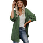 Autumn And Winter Crop Top Sweater Solid Color Knitted Button Coat For Women 15
