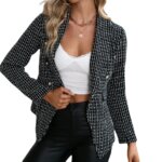 Slim Fit Double Breasted Temperament Commuter Jacket Top Women 19