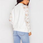 Women Bomber Crop Top Jacket With Lace 25